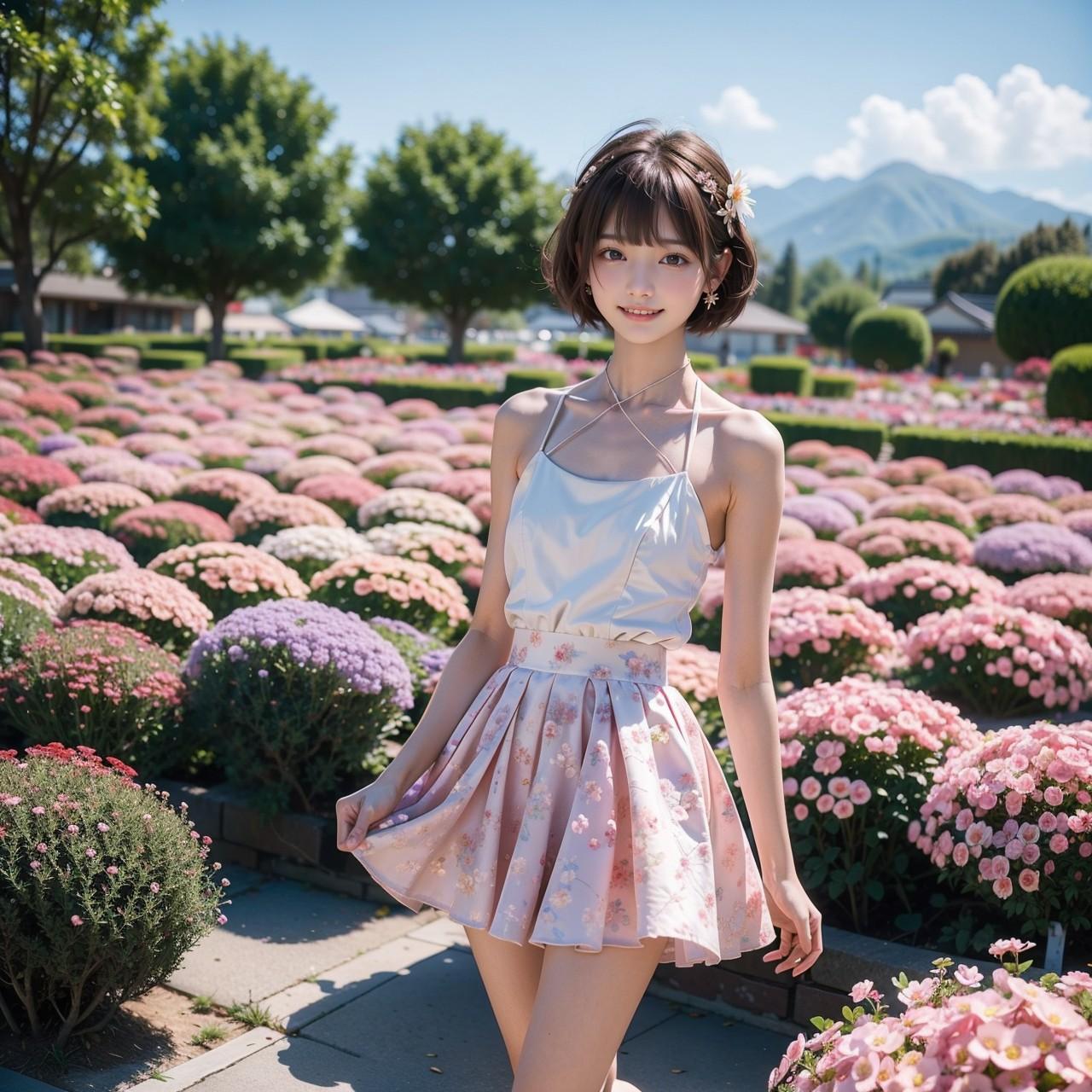 Chinese fringe flower Girl