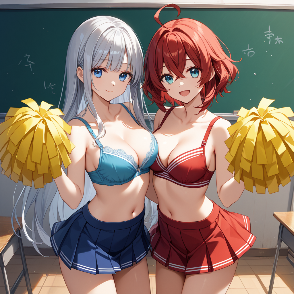 織ちゃんと澄華ちゃんでがんばれ♥がんばれ♥