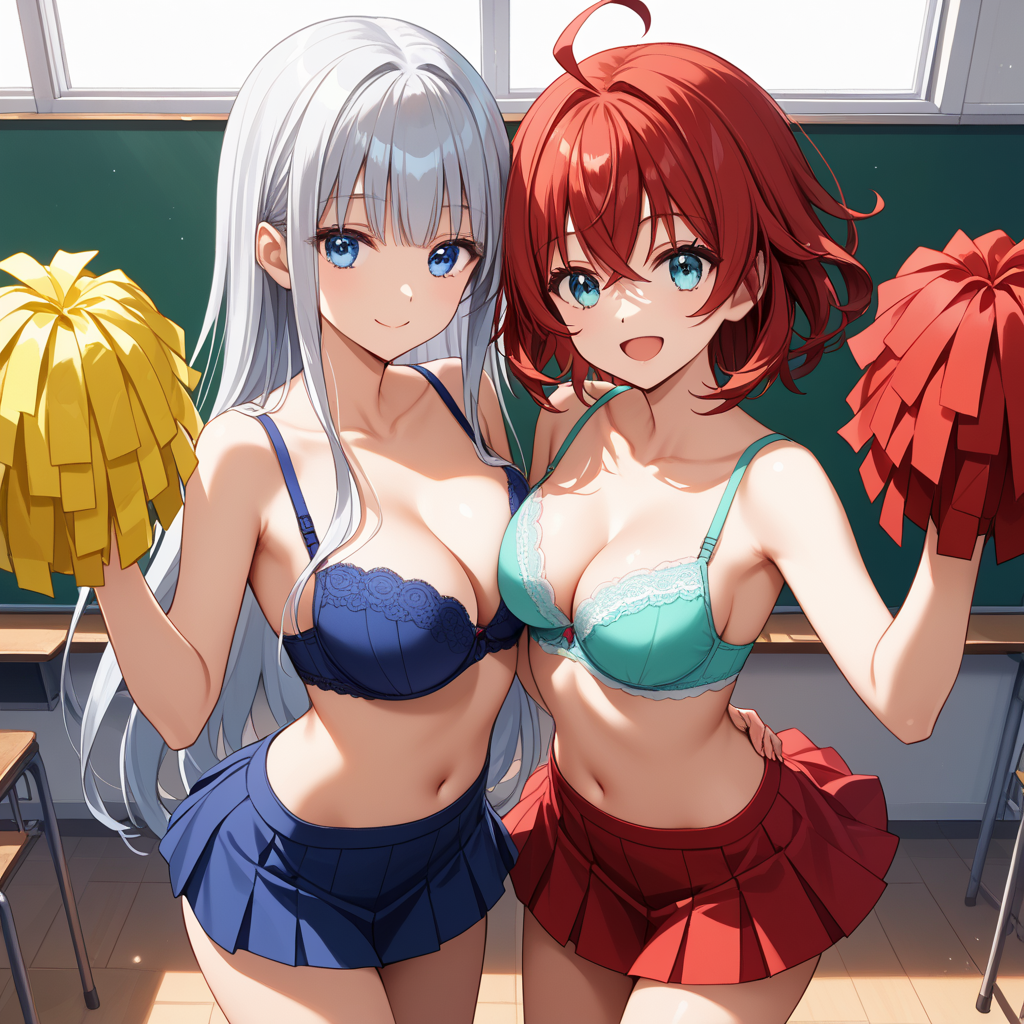 織ちゃんと澄華ちゃんでがんばれ♥がんばれ♥