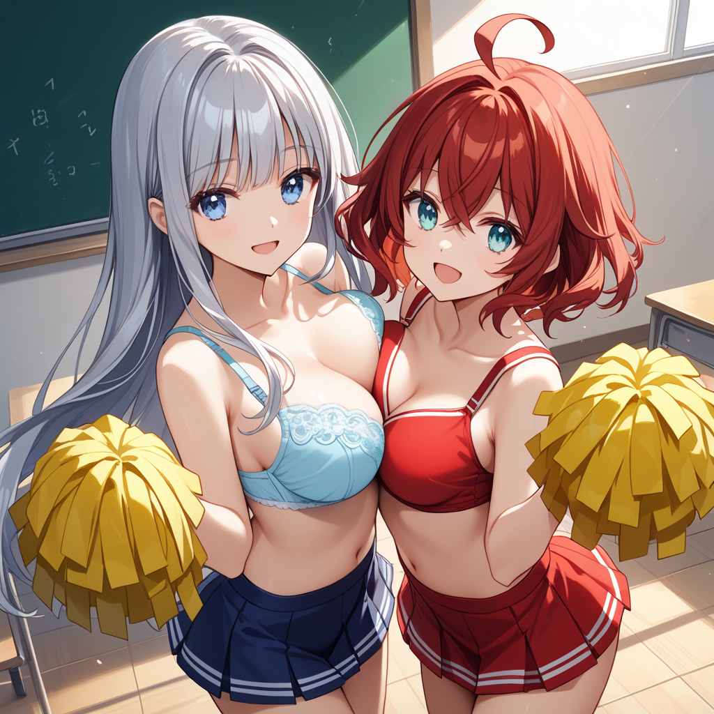 織ちゃんと澄華ちゃんでがんばれ♥がんばれ♥