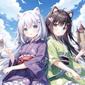 空のお城の浴衣少女 12枚目