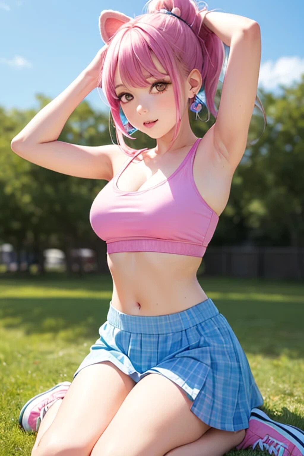 ピンク髪の女の子