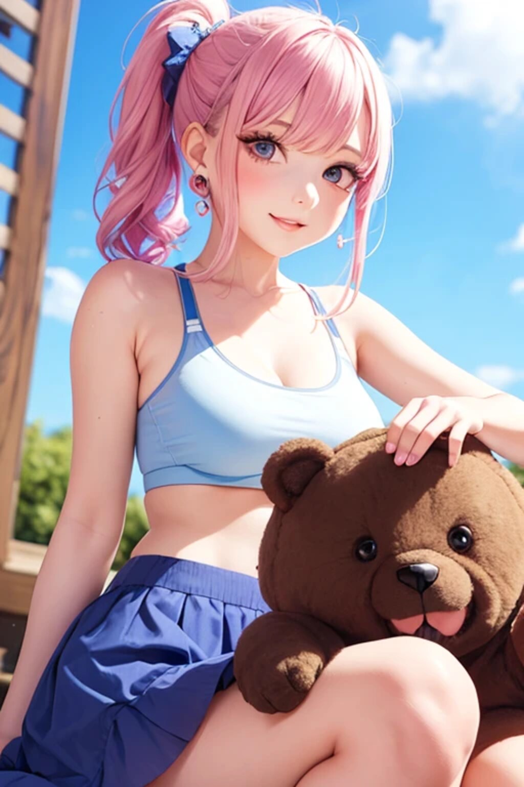 ピンク髪の女の子