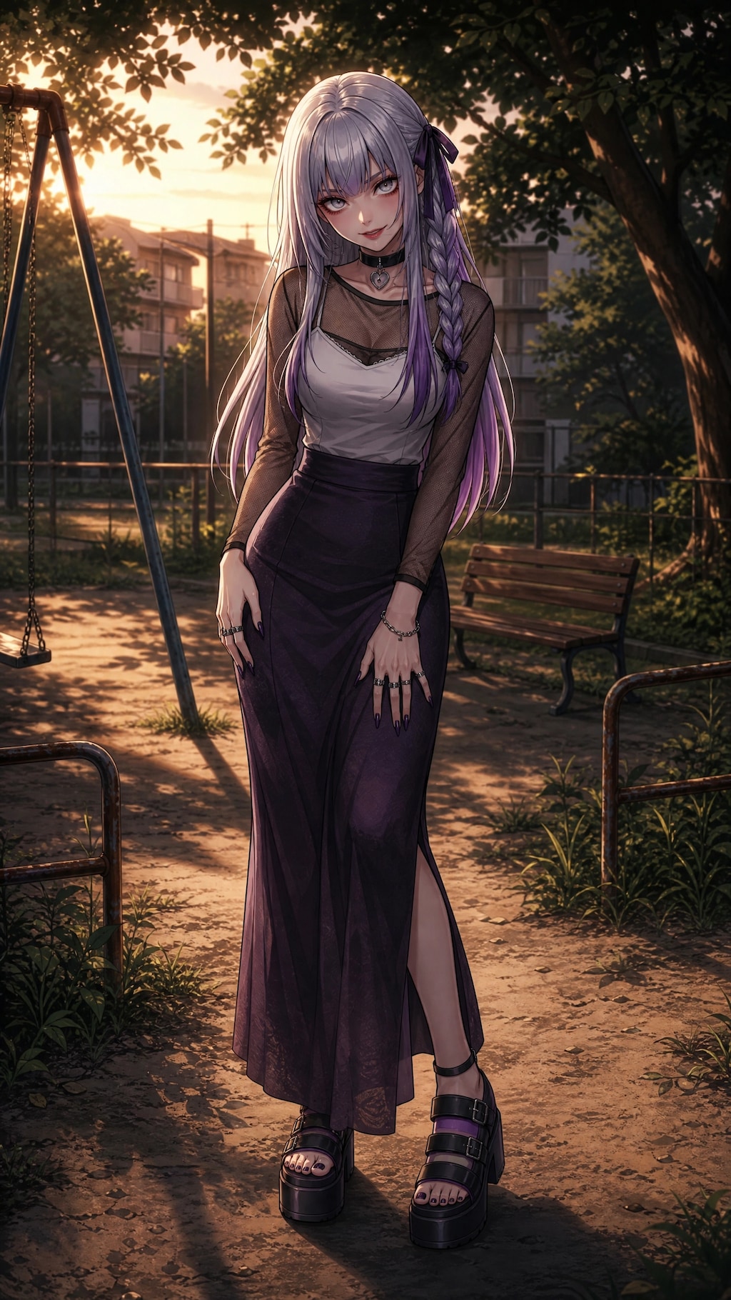 夕方の公園(しおん)