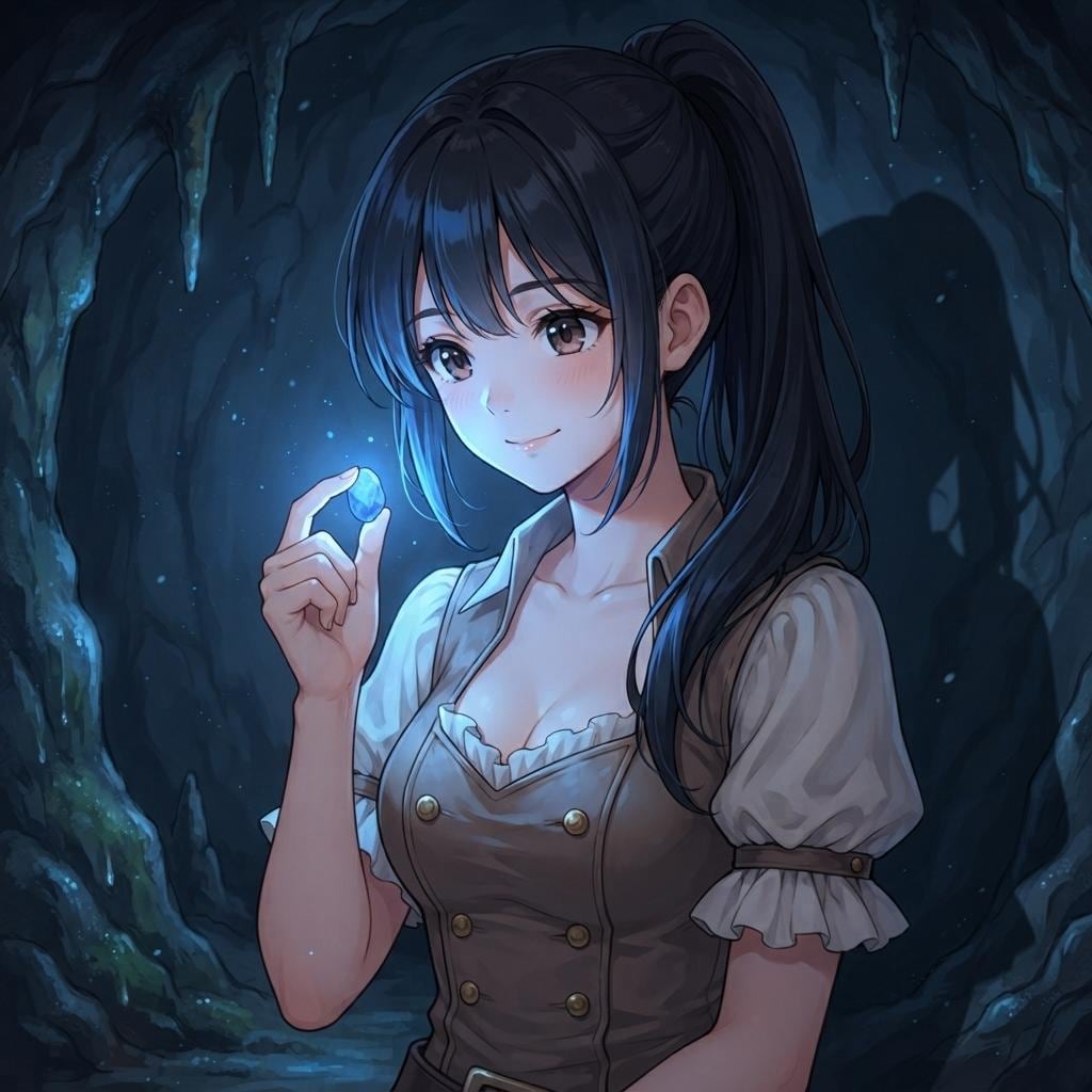 光る石