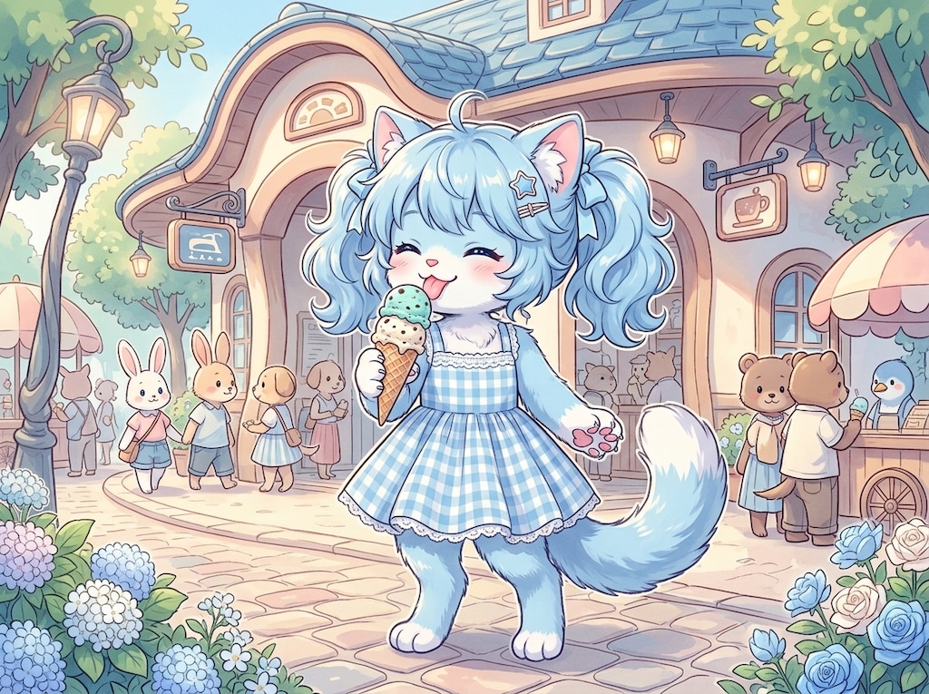 アイスクリームにゃんこ