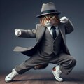 スーツ姿で踊る猫 4枚目