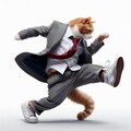 スーツ姿で踊る猫 7枚目