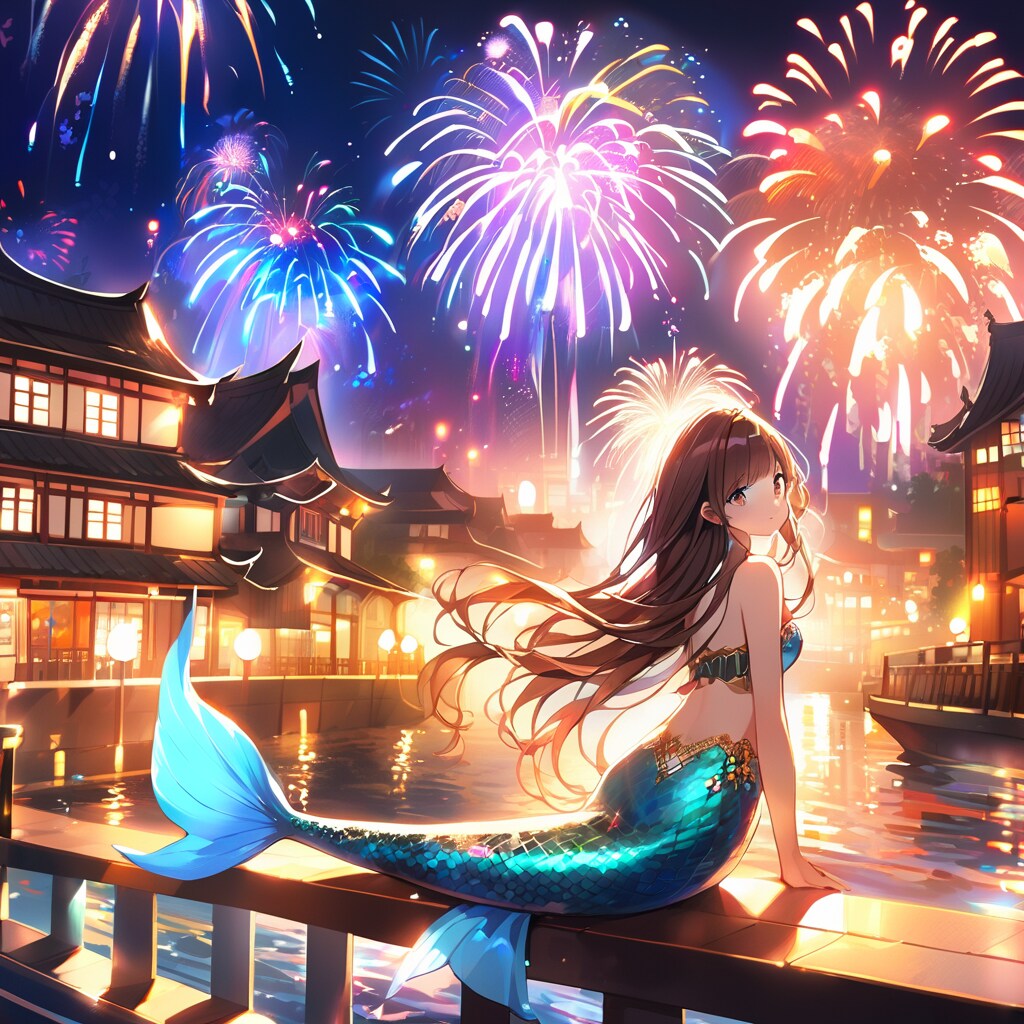 花火と人魚