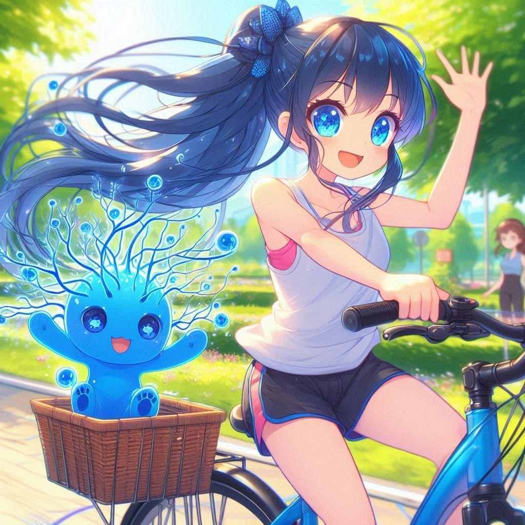 青ぽにちゃんと ニューロブルー_bing