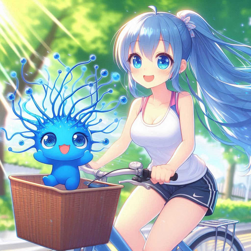 青ぽにちゃんと ニューロブルー_bing