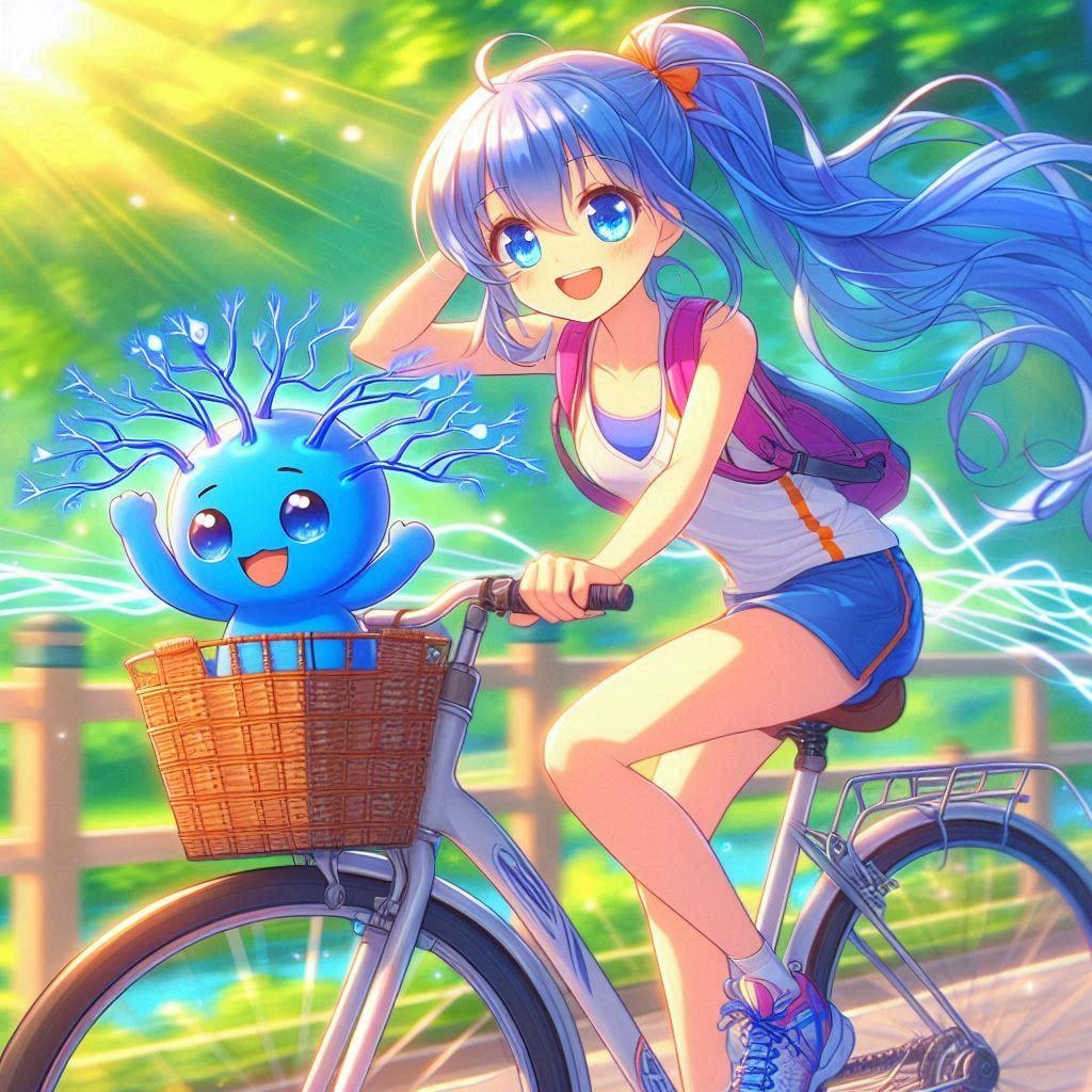 青ぽにちゃんと ニューロブルー_bing