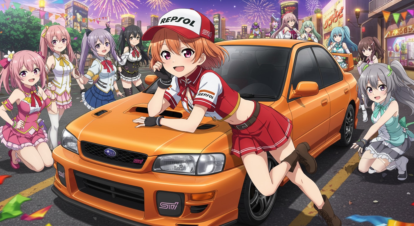 アニメキャラとスバルインプレッサ | の人気AIイラスト・グラビア