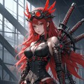 steampunk demon armor girl 4枚目