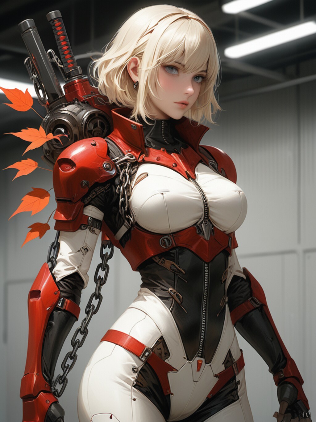 steampunk demon armor girl