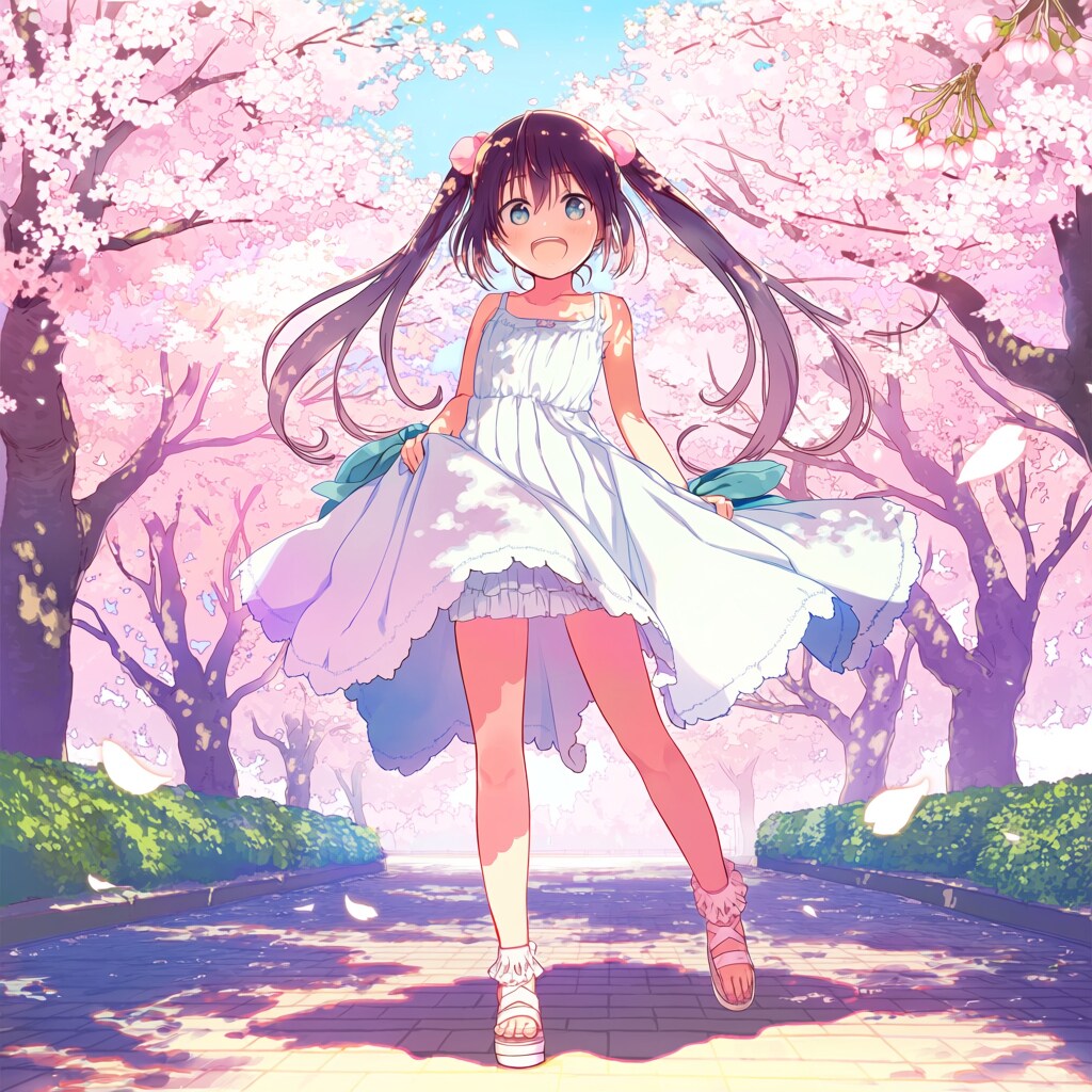 桜と少女 | の人気AIイラスト・グラビア