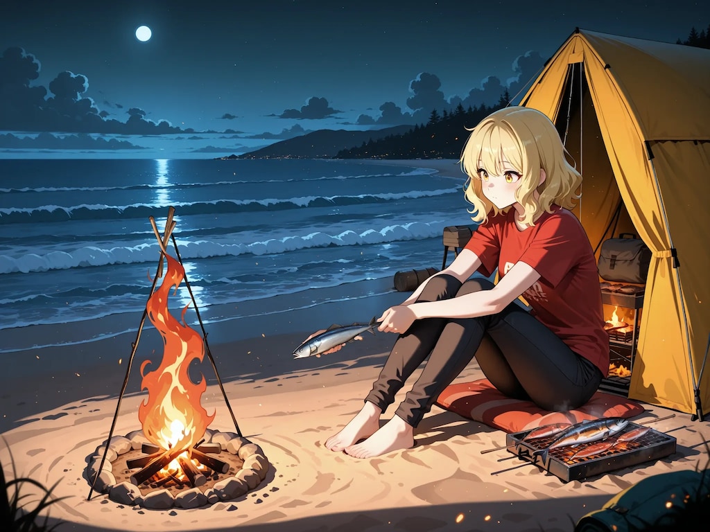 コナエミ Camp on the beach (うちの子秘話もあるよ！)