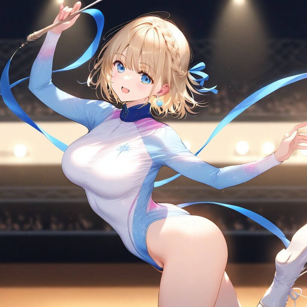 金髪ショート新体操美少女