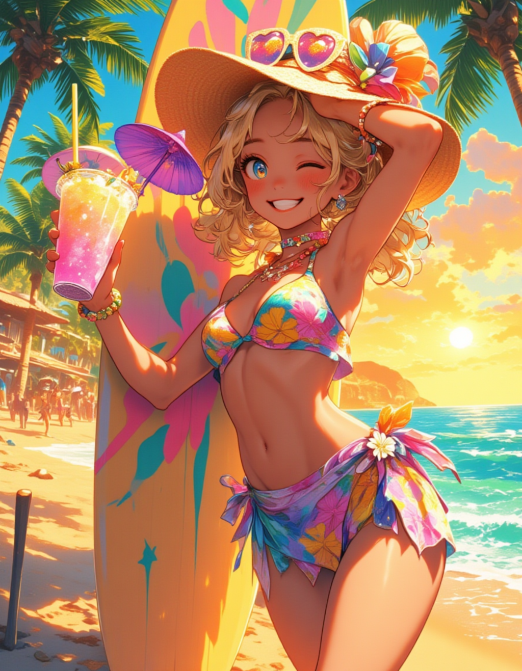 キラキラお疲れサマー（お疲れさま）！ビーチで弾けるギャル