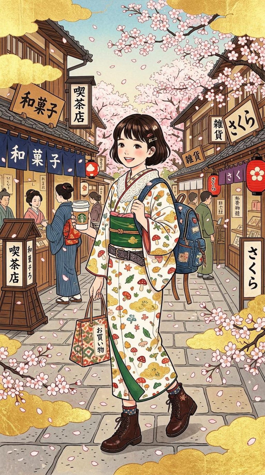 今風着物コーデ