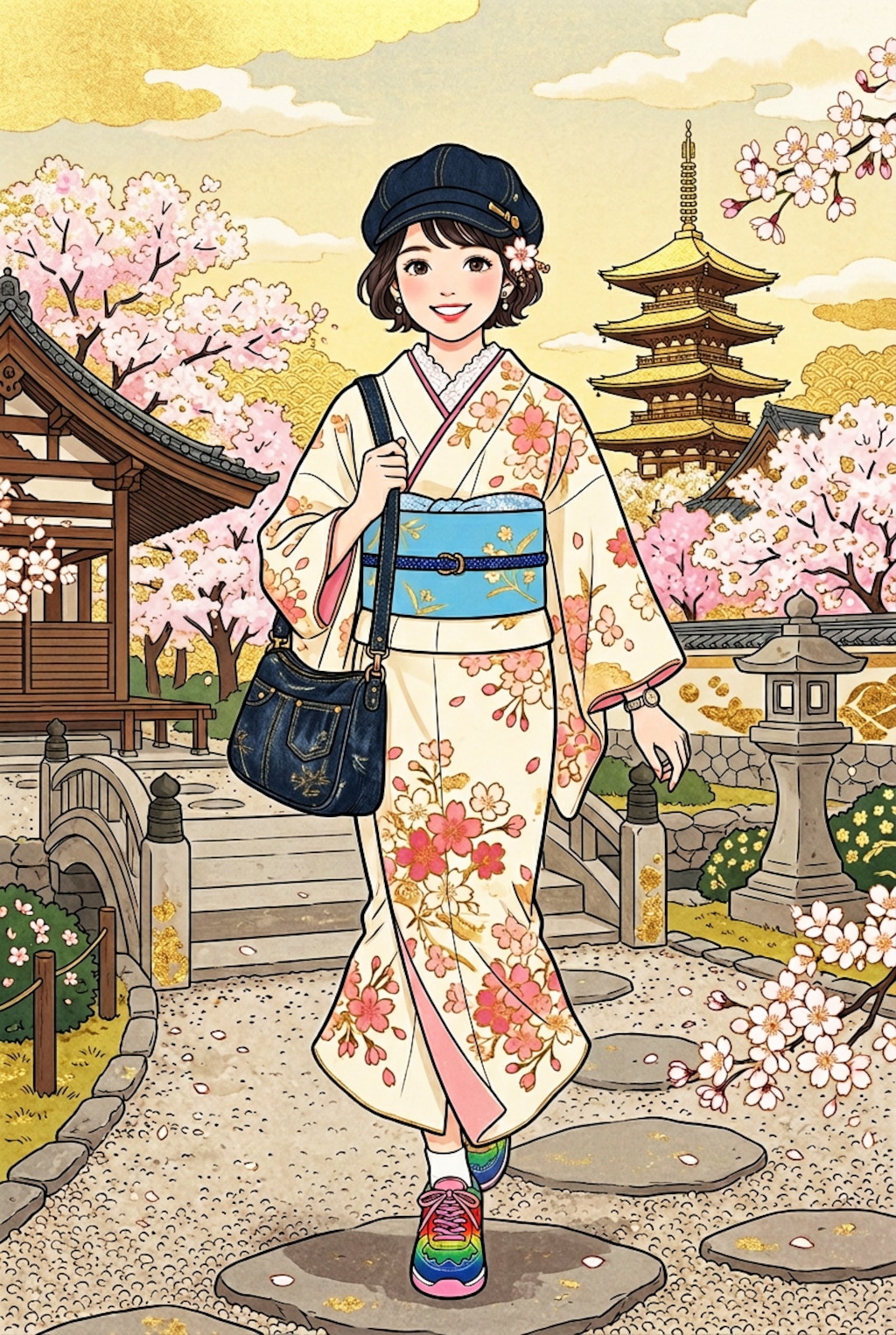 今風着物コーデ