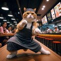 レストランで働く猫 6枚目