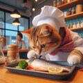 レストランで働く猫 4枚目