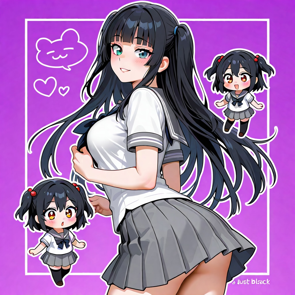 黒髪元気印！