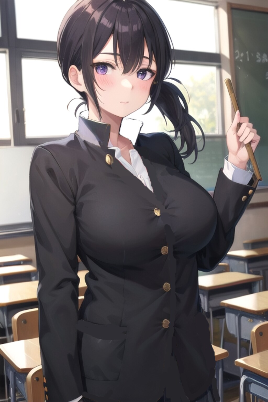 学ランを着た女の子