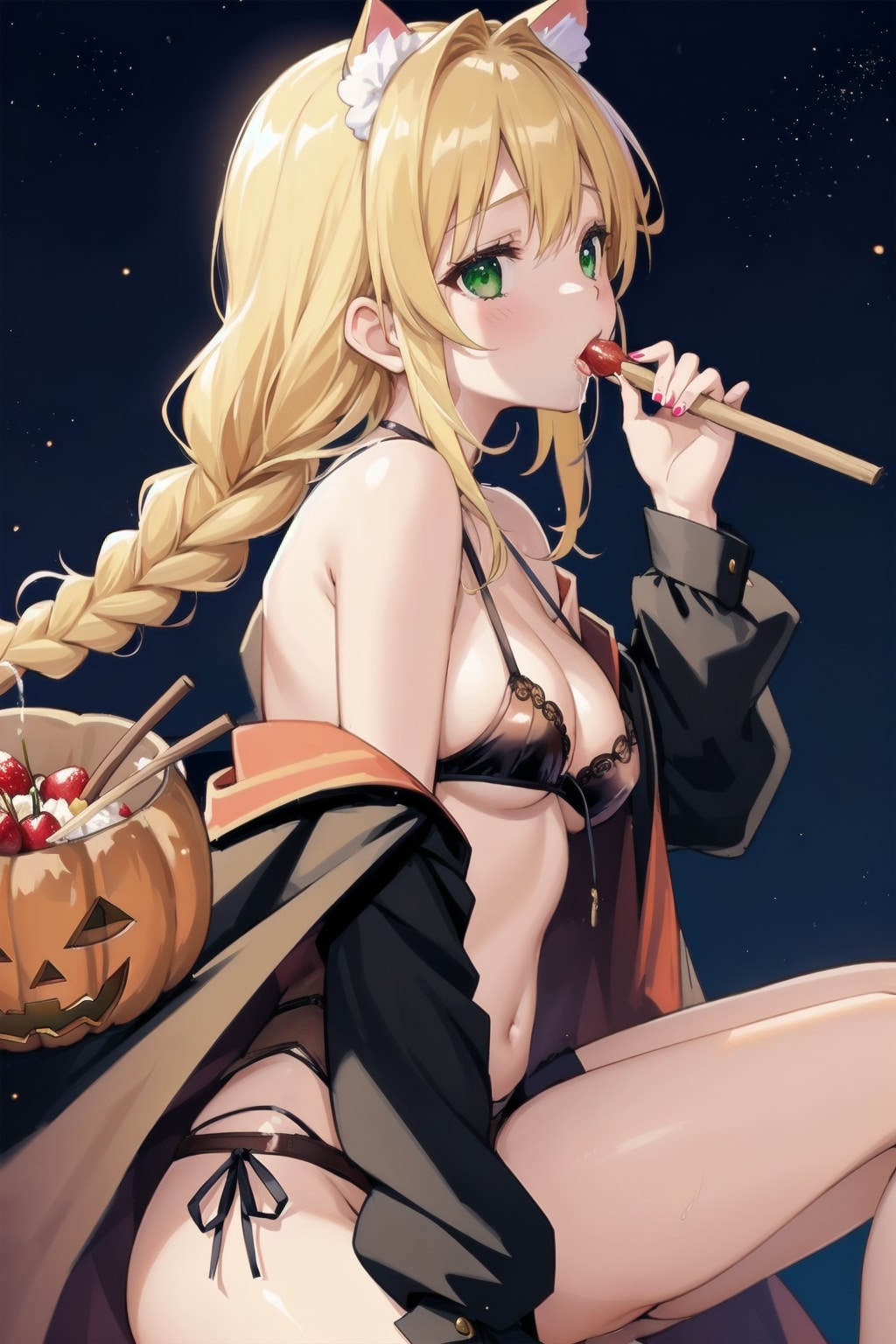 アイリッシュヤスミン三姉妹のハロウィーン　オリシアちゃんの飲食