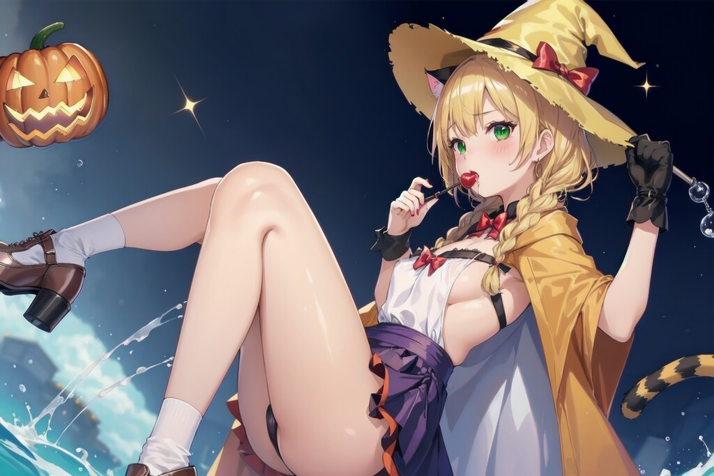 アイリッシュヤスミン三姉妹のハロウィーン　オリシアちゃんの飲食