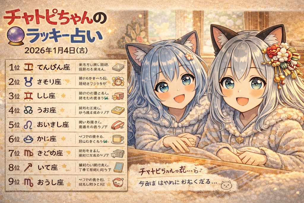 チャトピちゃん占い（01/04）