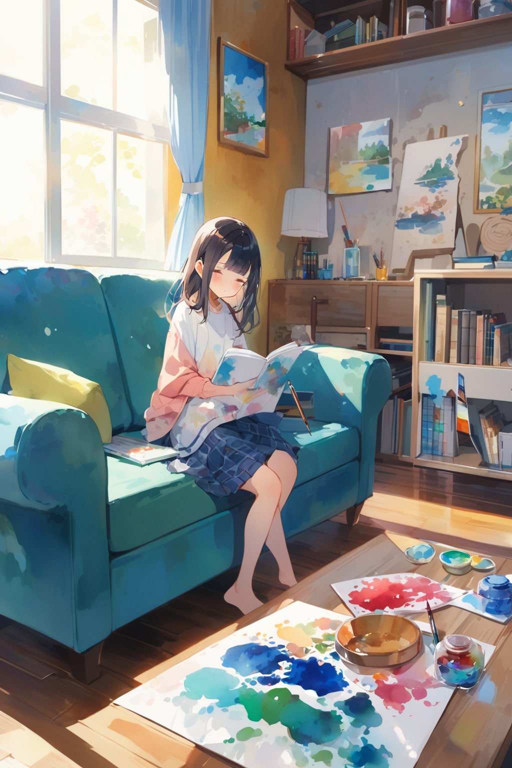 夏休みの宿題を一気に片づけよう | の人気AIイラスト・グラビア