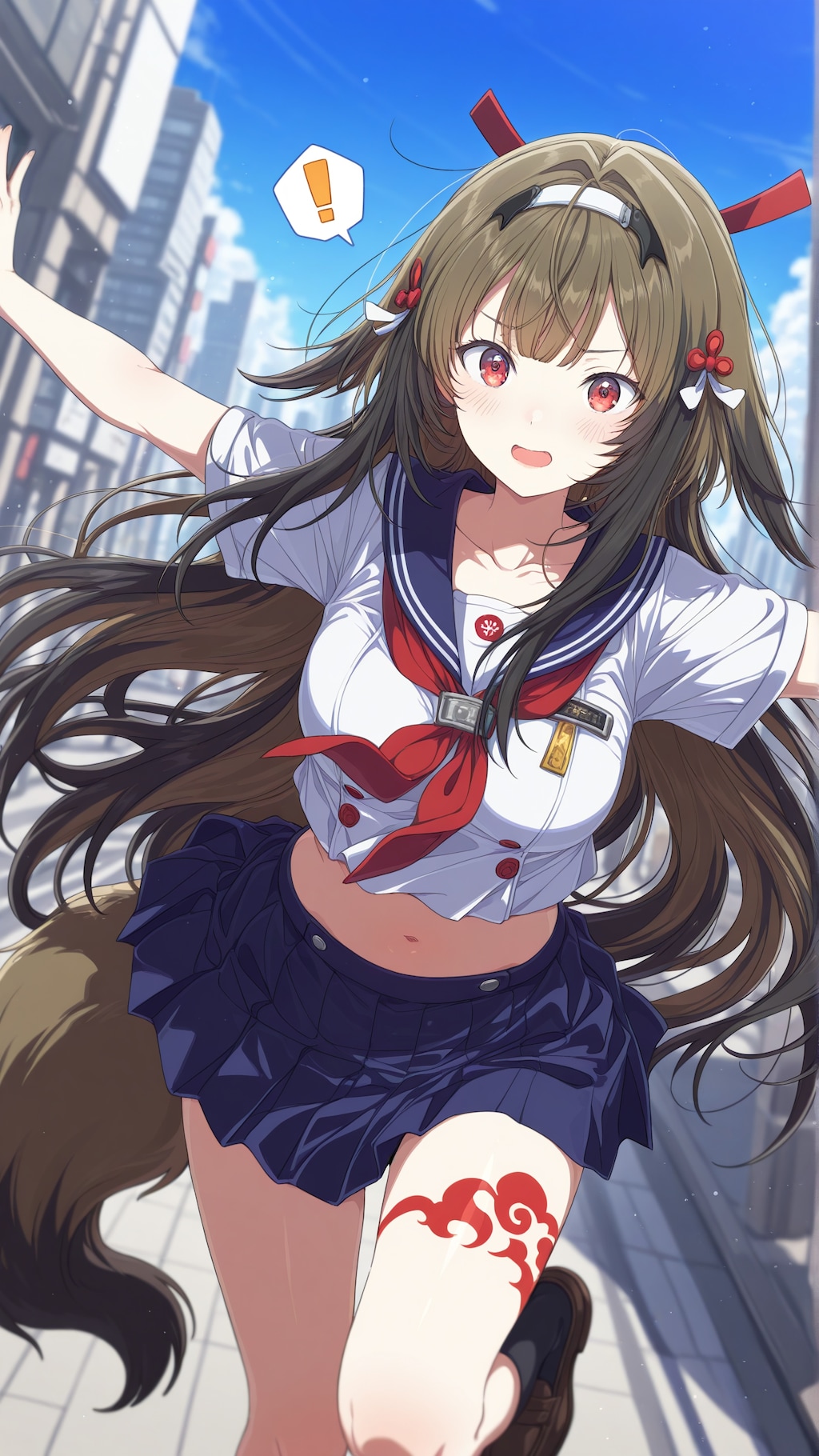 セーラー服の葉瞬光ちゃん