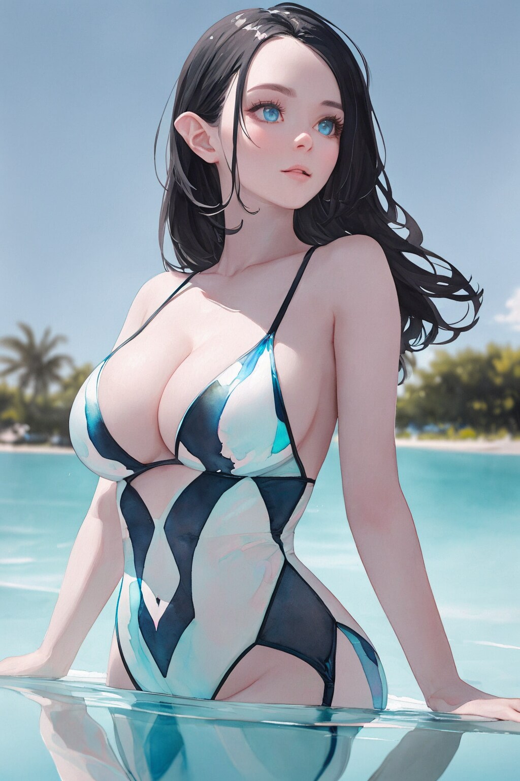 牛柄水着エルフ姉さん
