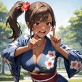 サイドテールの浴衣娘 3枚目