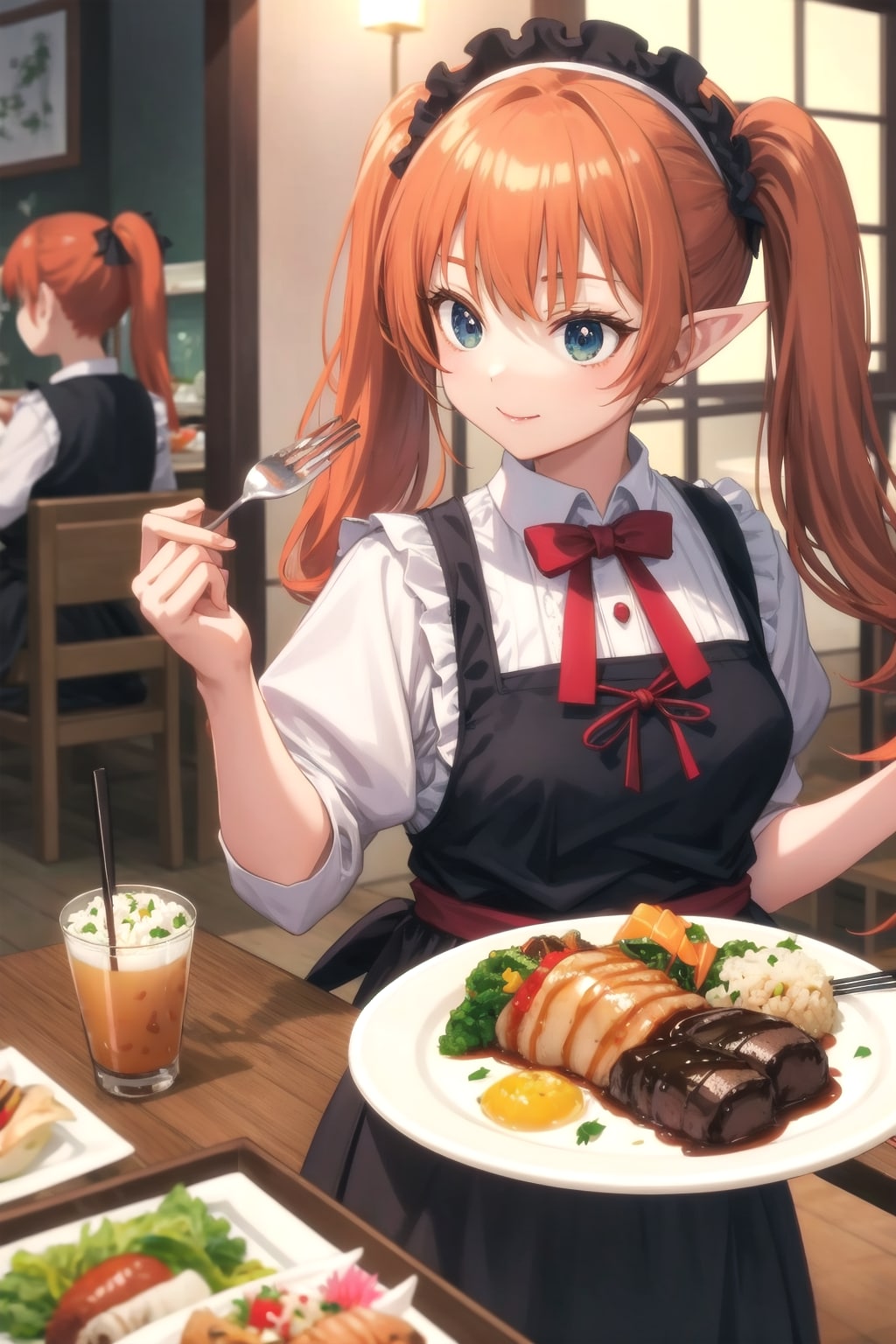 脳がバグる！？異世界の食堂 | の人気AIイラスト・グラビア