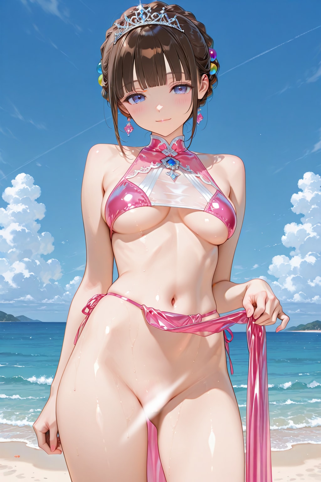 姫様前垂れ水着´