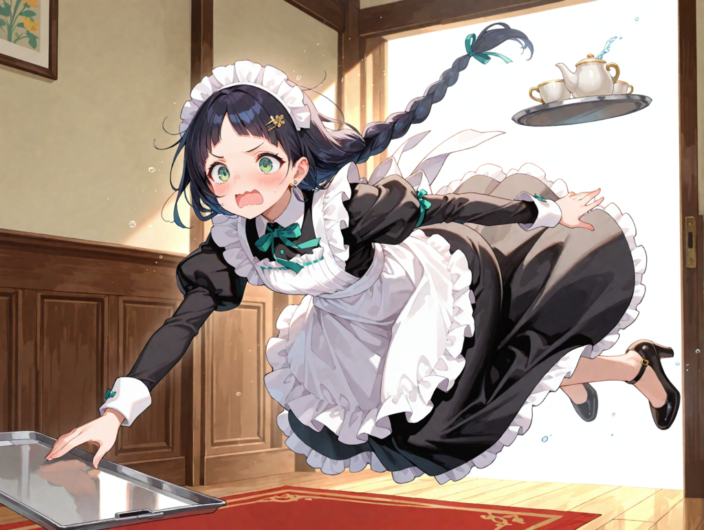 盛大にコケるメイドさん