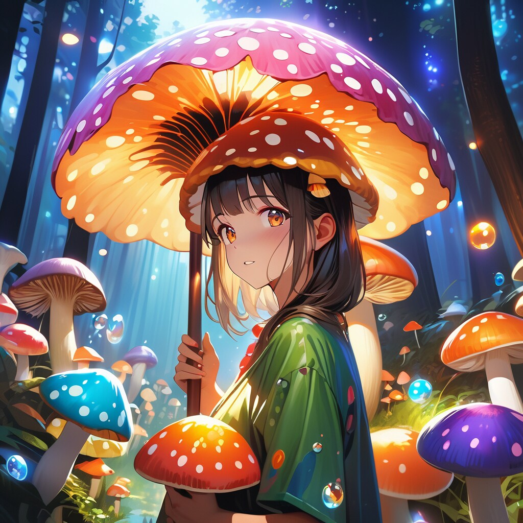 擬人化キノコちゃんは、花粉症