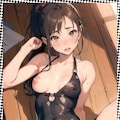 黒スクール水着JK正常位　Black school swimsuit JK missionary position 2枚目