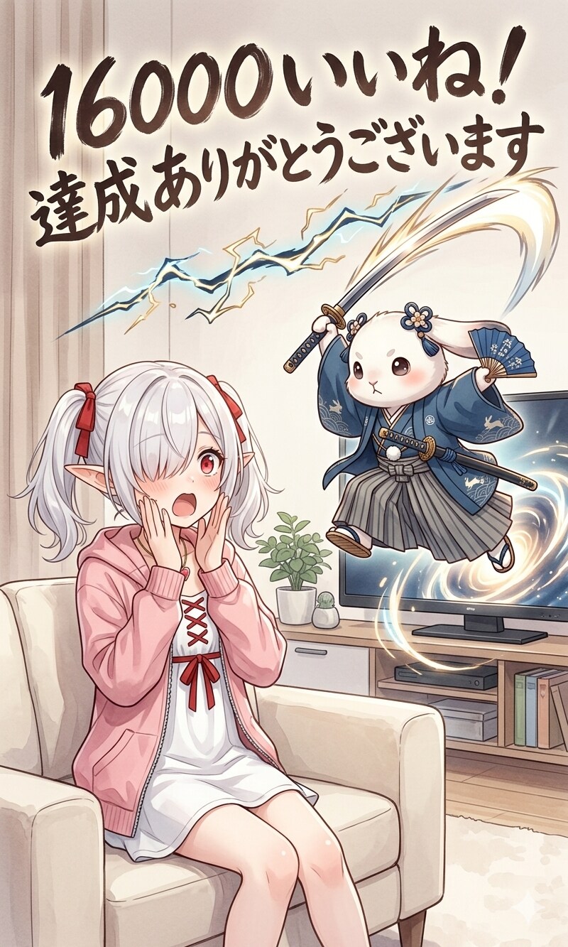 16000いいね！達成ありがとうございます