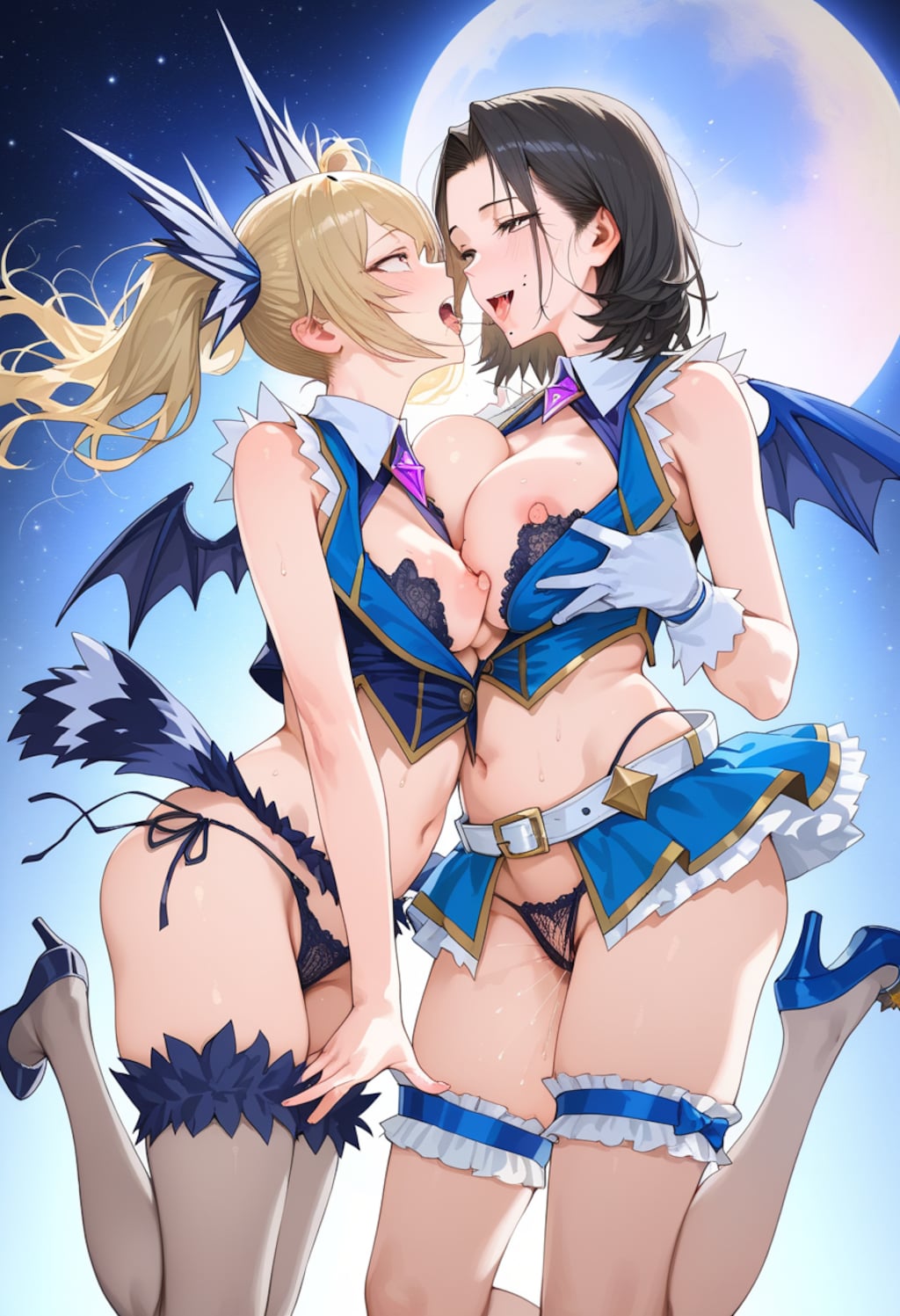 魔法少女月夜の秘め事、これから始まるレズキス
