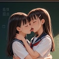 百合キス女子高生 3枚目