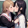 百合キス女子高生 2枚目