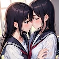 百合キス女子高生 4枚目