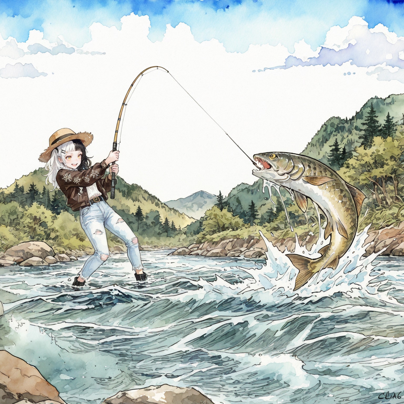 晩御飯GET！！ | の人気AIイラスト・グラビア