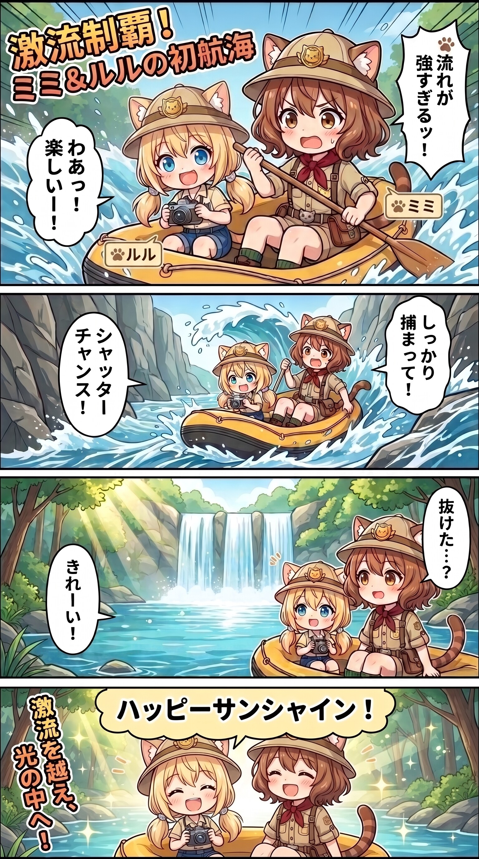 激流制覇！ミミ&ルルの初航海 | の人気AIイラスト・グラビア