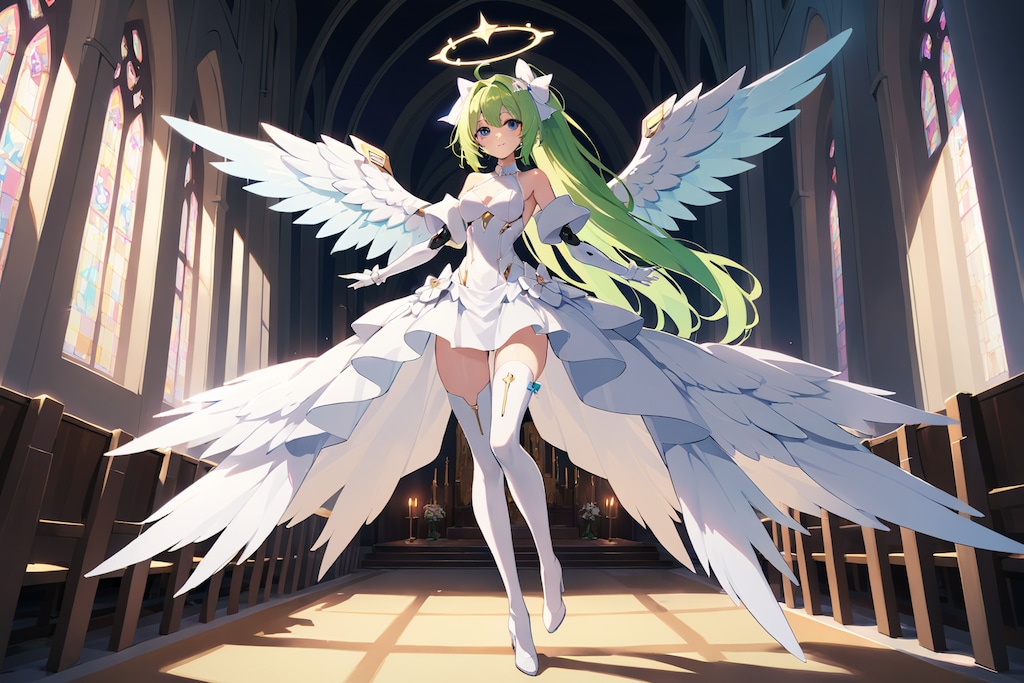 【習作】緑髪の天使　セニータ・エンテ・ワーズワイト