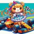 アクリルファンタジー、ミニスカートレースクイーンのテディベア 2枚目